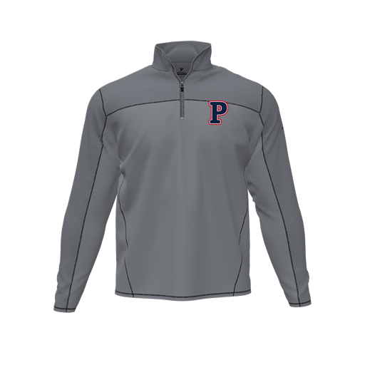 [CUS-DFW-QTRZ-PER-LSL-GRY-AS-LOGO3] Quarter Zip Pullover (Adult S, Gray, Logo 3)