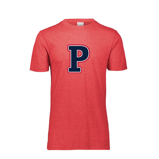 [FTSCUBRD-YS-LOGO3] Decker Youth Tri-Blend T-Shirt - Short Sleeve (Youth S, Red, Logo 3)