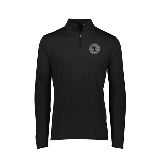 [FTLQFLBK-FAXS-LOGO2] Decker Women's Flex-Lite 1/4 Zip Shirt (Female Adult XS, Black, Logo 2)