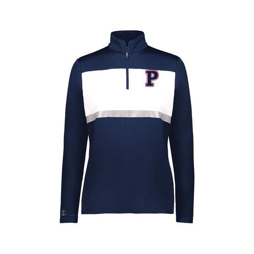 [222791.301.XS-LOGO3] Ladies Bold 1/4 Zip Pullover (Female Adult XS, Navy, Logo 3)