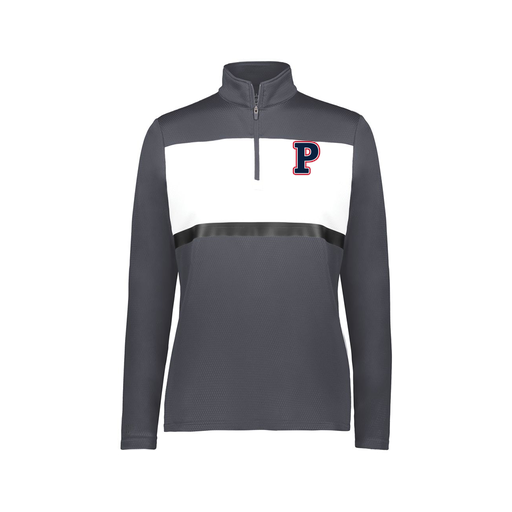 [222791.F52.XS-LOGO3] Ladies Bold 1/4 Zip Pullover (Female Adult XS, Gray, Logo 3)
