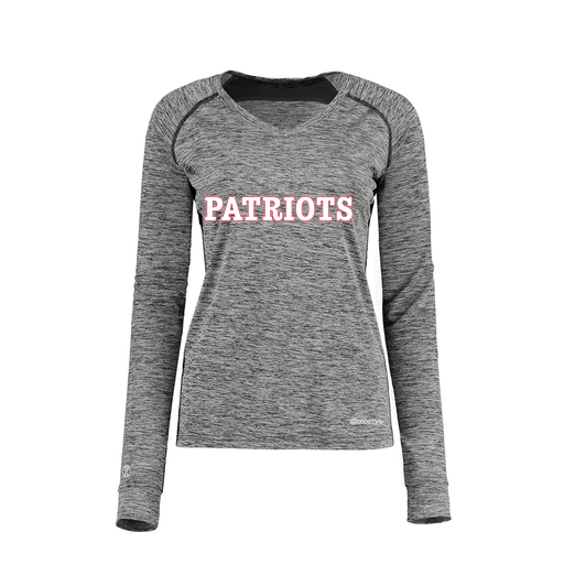 [222770.K94.XS-LOGO1] Ladies Electric Long Sleeve Shirt (Female Adult XS, Black, Logo 1)