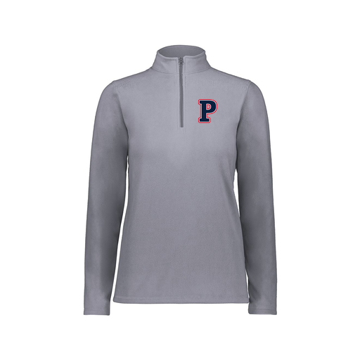 [6864.059.XS-LOGO3] Ladies MicroFleece 1/4 Zip Pullover (Female Adult XS, Gray, Logo 3)
