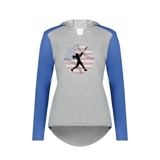 [6902.28V.XS-LOGO2] Ladies Vintage Hoodie (Female Adult XS, Royal, Logo 2)