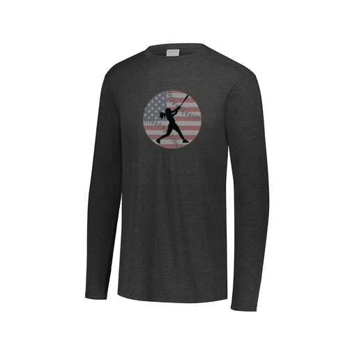 [FTLCUBBK-AXS-LOGO2] Decker Men's Tri-Blend T-Shirt - Long Sleeve (Adult XS, Black, Logo 2)
