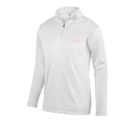 [FOLQFFWH-AS-LOGO1] Decker Men's FlexFleece 1/4 Zip (Adult S, White, Logo 1)