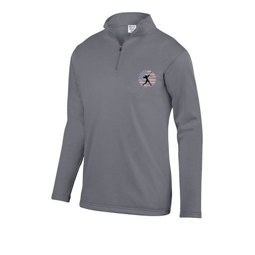 [FOLQFFGY-YS-LOGO2] Decker Youth FlexFleece 1/4 Zip (Youth S, Gray, Logo 2)